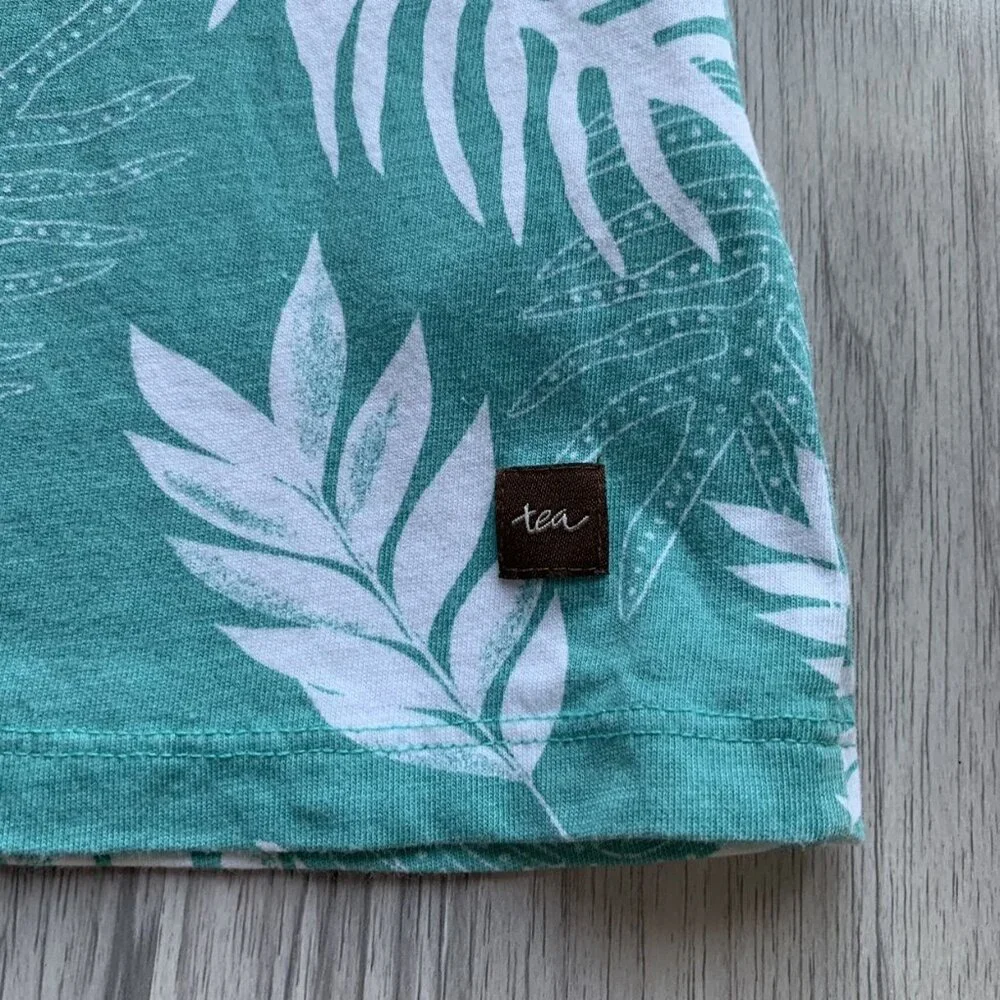 Tea Collection Fern Leaf Wrap Neck Dress